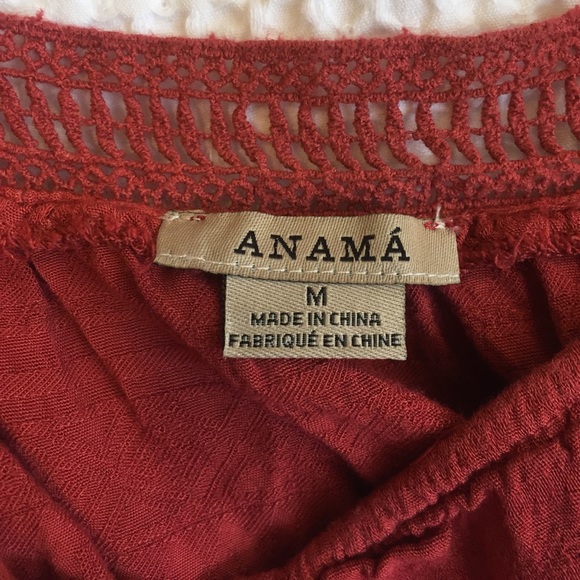 Anamá Shift Eyelet Dress in red - Picture 4 of 5